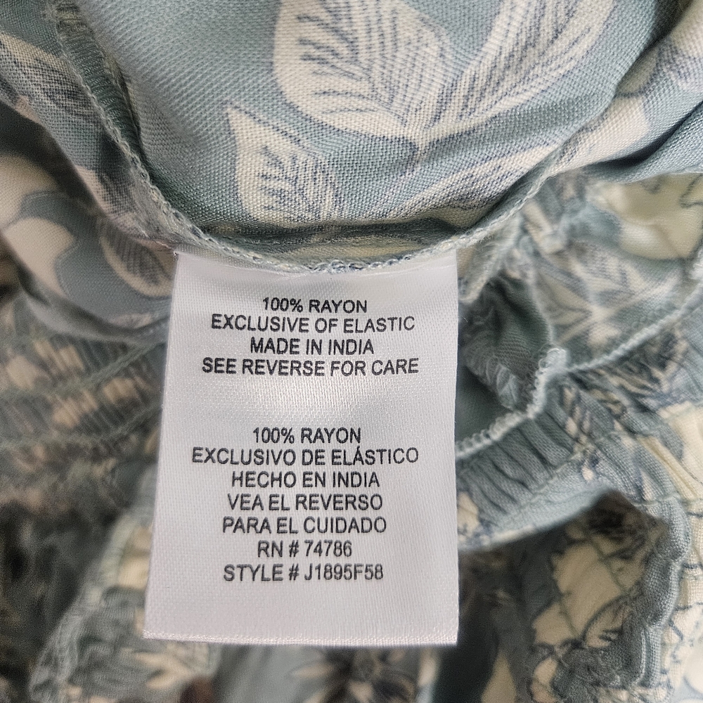 Patrons of Peace Floral Smocked Jumpsuit Size Small Pockets - Picture 7 of 8